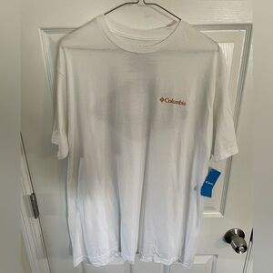 Columbia Casual Short Sleeve T-Shirt Men's White Everglades- Size Large- NWT